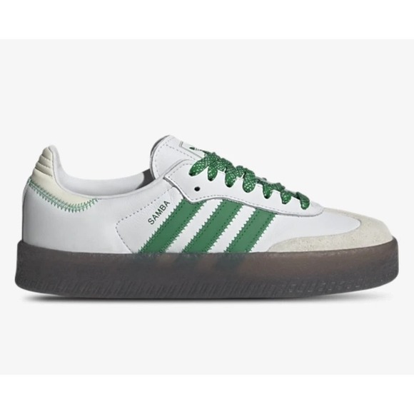 adidas Shoes - Adidas Sambae Women's Size 7.5 White Green Gum Shoes - IE9105 - NEW